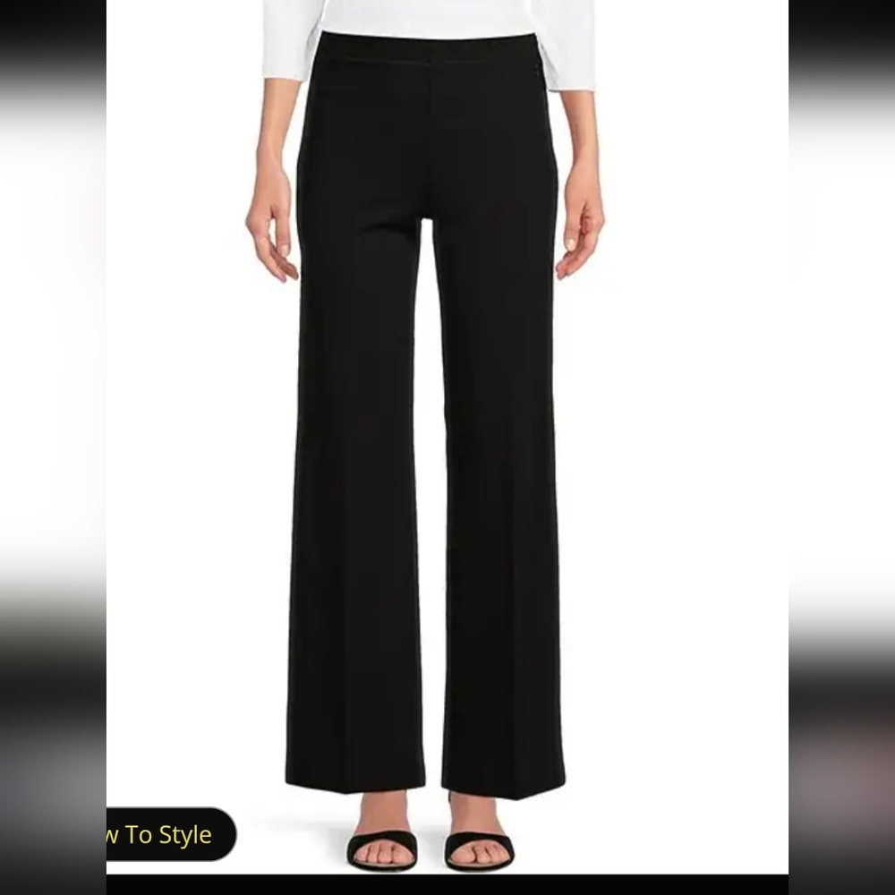 J McGlaughlin Wool Blend Navy Pinstripe New Quiet Luxury Nautical Career Pant 10